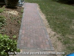 Finished walkway with ideals boston colonial pavers