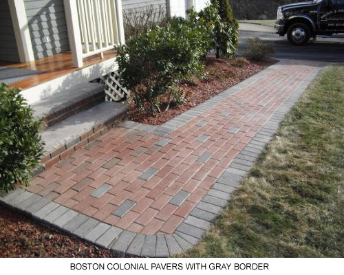 Boston Colonial Pavers with Gray Border